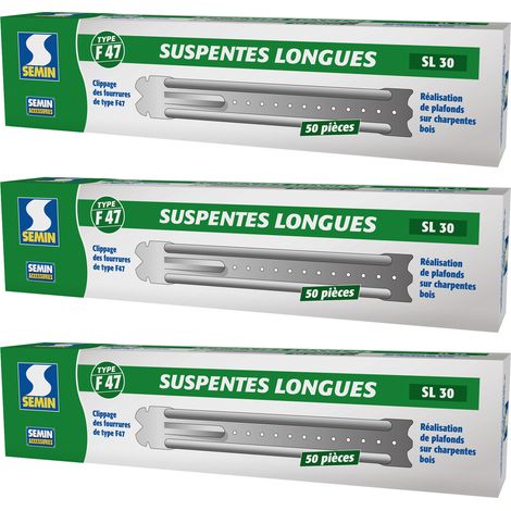 Suspentes Longues 300 mm F47 Semin - Boite de 50 (lot de 3)