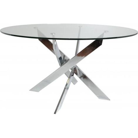 Mesa redonda modelo Rota acabado cromado 76 cm (alto) 140 cm (ancho) 140 cm (fondo) (1/4)