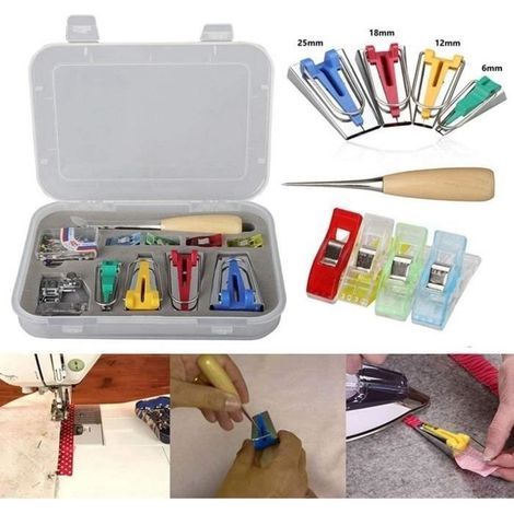 Bisual Binding Tape Set, Multifunctional Fabric Sewing Tool, Binding Tape Foot Tool (1/4)