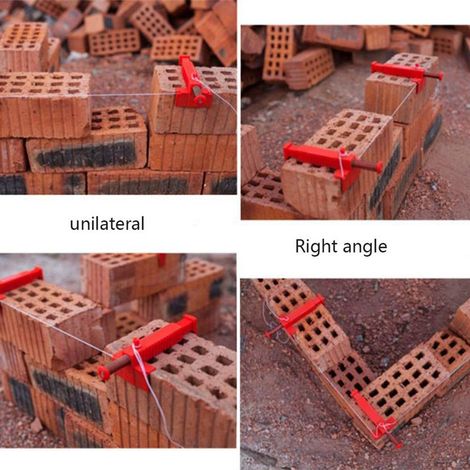 1 Paire Outil de Nivellement de Briques en Plastique Technique pour Maçon, Instrument de Mesure et Tracé de Lignes (1/5)