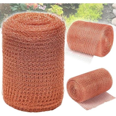 Filet Cuivre Anti Limace et Escargots 12,7cm x 6m Double Grillage Anti Rongeur Barriere Protection Jardin Poulailler Cuivre Copper Mesh Piege Anti Limace Escargot Souris Rat Oiseaux (1/5)