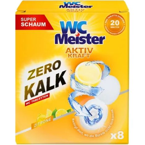 WC Meister Aktiv Kraft WC Zitrone Tablettes de détartrage 8 pcs.