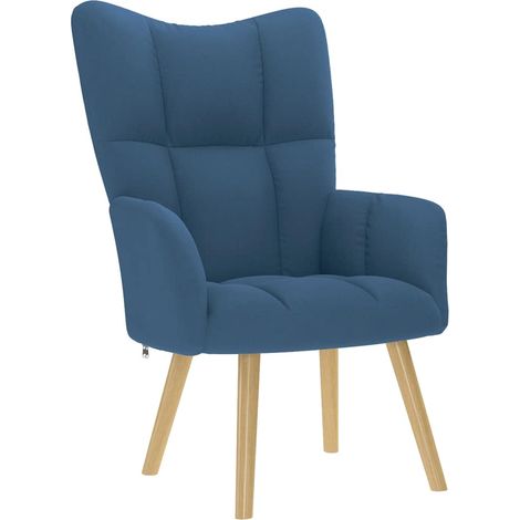 Relaxsessel Blau Stoff