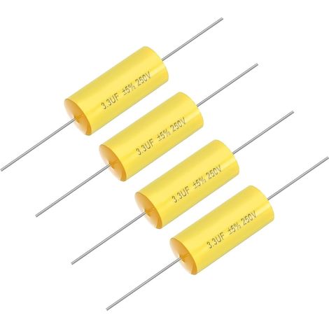 4 condensateurs axiaux MKP 3,3 µF 250 V - Diviseur de fréquence pour Haut-Parleur Audio (1/5)