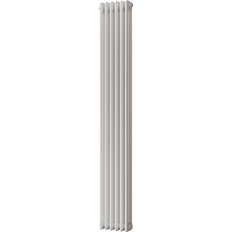 Alpha - White Vertical Column Radiator H1800mm x W287mm 3 Column - Feet Included