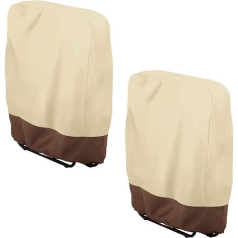 Lot de 2 housses de chaise de jardin imperméables, zéro gravité, housses de chaise pliantes, 82 x 22 x 93 cm, imperméables, anti-UV, housses de chaise longue inclinables (1/4)