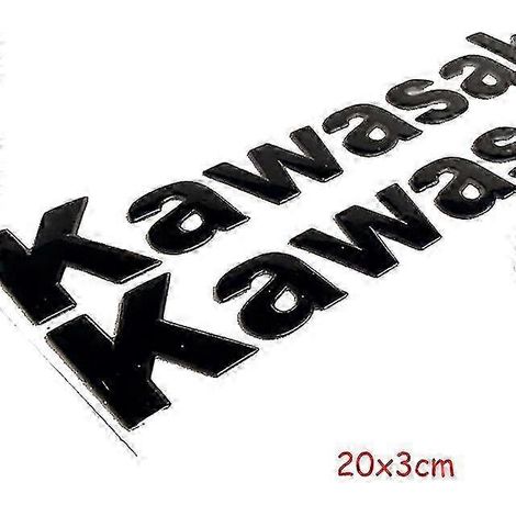Kit d'autocollants réfléchissants pour réservoir, roue et emblème 3D Kawasaki Z1000, en matériau réfléchissant souple. Couleur : 20 x 3 cm, noir. (1/4)