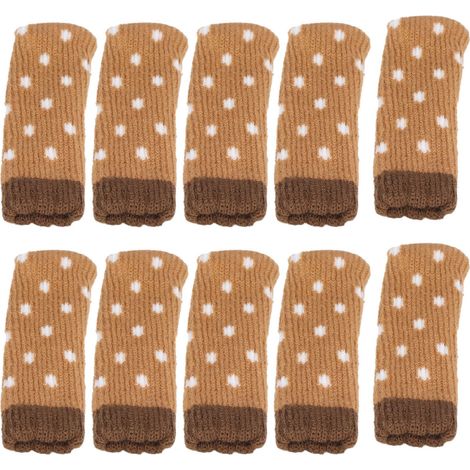 Lot de 24 housses antidérapantes pour pieds de meubles, doubles couches, silencieuses, protection pour sols en bois, chaussettes pour chaises et tables, coussinets adaptés (Taille 1, motif jacquard, e (1/5)