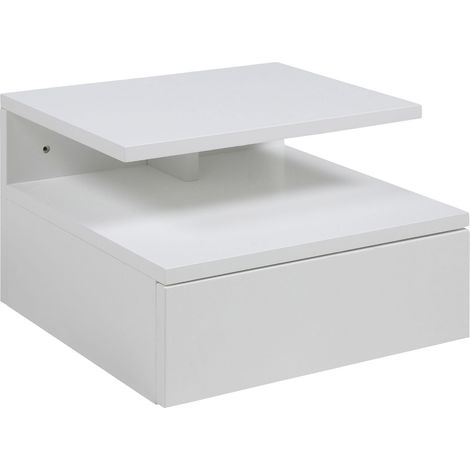 Chevet suspendu en bois 1 tiroir 1 niche - ASLAN (1/5)