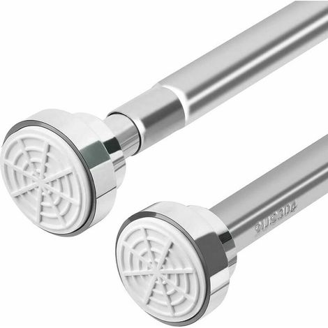 Tringle à Rideau de Douche Extensible 60-100 Barre de Rideau de Douche sans Percage Tringle de Rideau de Douche en Acier Inoxydable pour Porte de Balcon de Placard Douche, (1/5)