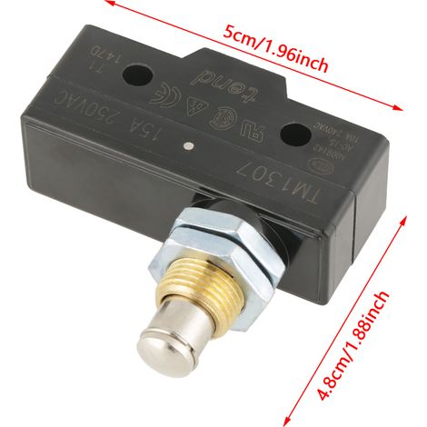 Ein Stück schwarzer TM1307 eingebauter Kolbenaktuator, Momentan-Mikroendschalter (1/5)