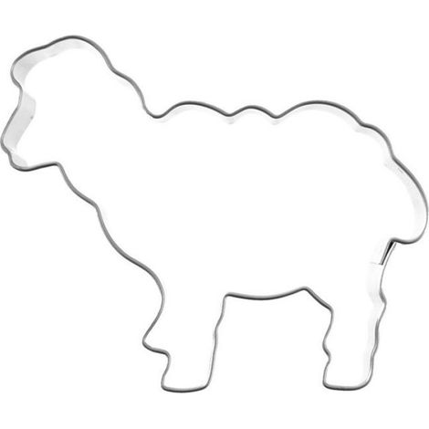 Emporte-pièce Mouton - Acier Inoxydable - 7 x 6 x 1,5 cm - Argenté - 1 Pièce