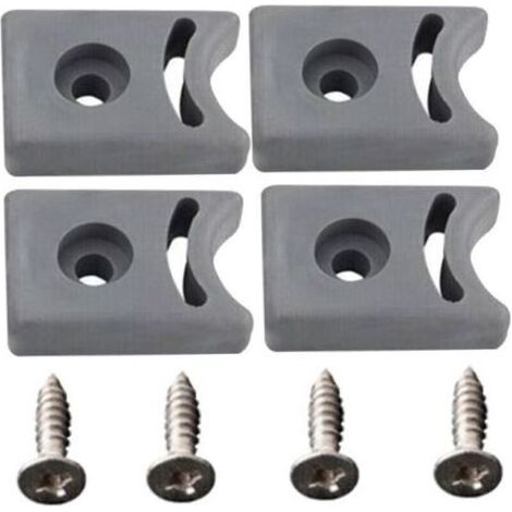 4 Dusch-Türstopper mit Schrauben, vorgebohrte Ersatz-Schiebetür-Stopper-Sets, Kollisionsschutzblock, Duschzubehör (1/4)