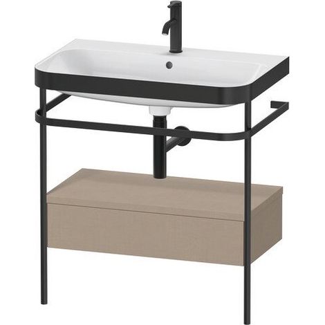 DURAVIT HP4742O7575 Console métallique avec siphon et plaque de fixation Happy D.2 Plus, 1 trou de robinetterie (HL)