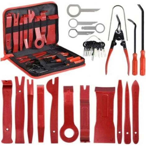 Pair - 30PCS Outils pour Garnitures Outils Démontage Installation Garniture Intérieure Outils pour Garnitures Panneau de Porte Autoradio Kit Garniture Voiture avec (1/5)