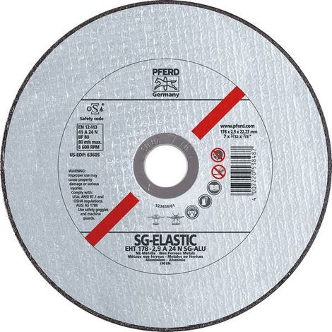 Meule à tronçonner droite pour aluminium A24NSG 178x2,9mm PFERD 1 PCS