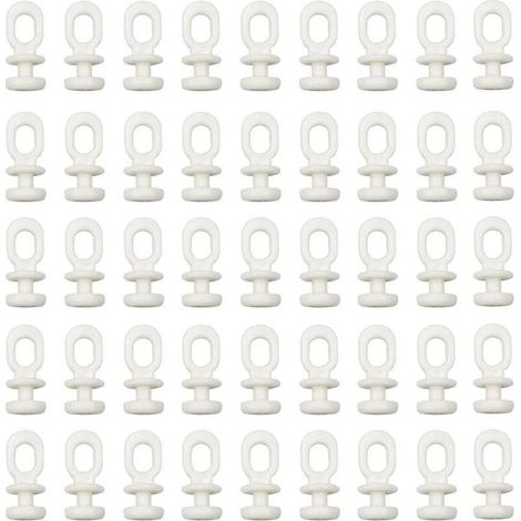 CSPARKV 100 PCS Glisseurs pour Rail à Rideaux Crochet de Tringle à Rideau Coulissant Crochet de Rideau Rail Glisseur pour Rideau de Fenêtre Rideau de Porte et Rideau de Douche (1/5)