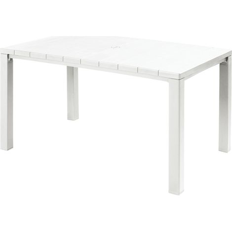 Tavolo rettangolare dogato in resina Keter 147x90xH74 cm -  White