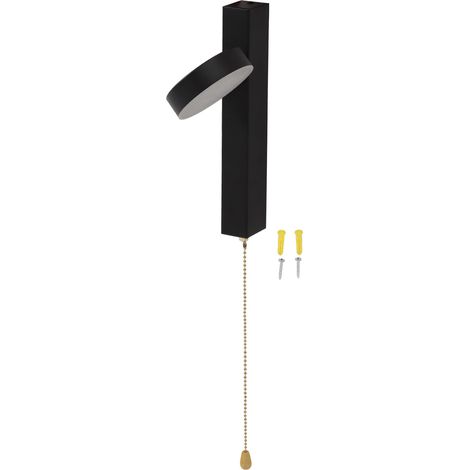 Luminaire mural LED  Appliance d'ambiance  3 modes couleur  Aluminium  9W  Switch pull chain  Pour salon, couloir, escaliers  85-265V