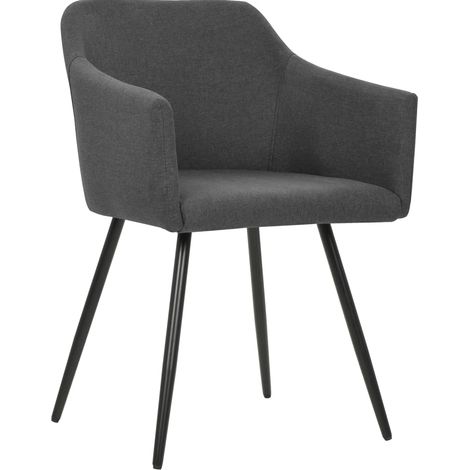 Maison Exclusive - Sedie da Pranzo 6 pz Grigio Scuro in Tessuto (1/5)