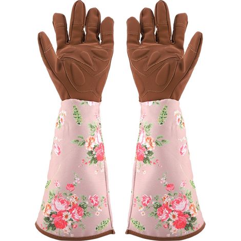 A Pair of Puncture proof Anti slip AbrasiOn resistant Garden Gloves with Long Sleeve(Coffee) (1/5)