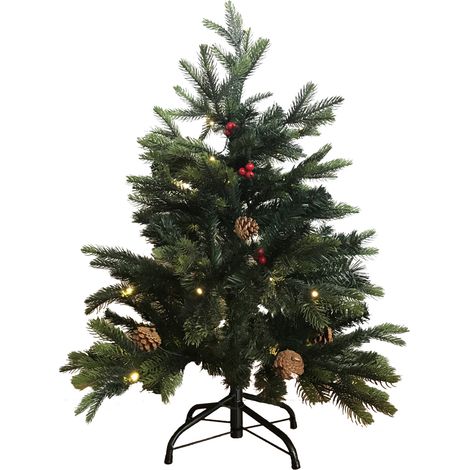 Árbol de Navidad Led Decorado, iluminación cálida y altura 90 cm