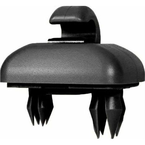 Lot de 2 crochets pour pare-soleil de voiture compatibles avec Audi A1 A3 A4 A5 Q3 Q5 (8E0 857 562) A7 B6 B7 B8 S4 S5, noir (1/4)