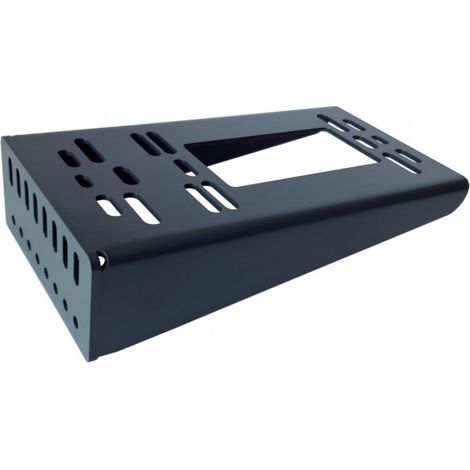 Base di montaggio per palo zincato, RAL7016, per azionamenti Nice, Faac, Genius, Somfy, BFT, DEA, Came, Gise