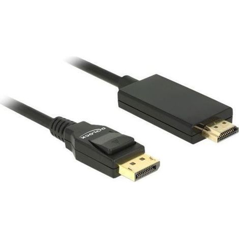 Câble vidéo DisplayPort - HDMI DeLOCK 5m - Noir - Triple paire torsadée blindée
