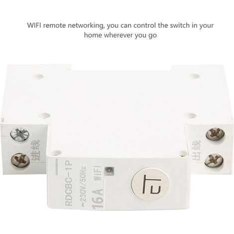 Boîtier de distribution avec disjoncteur intelligent WiFi AC230V, commande à distance par téléphone mobile et minuterie vocale, monophasé 16A (1/4)