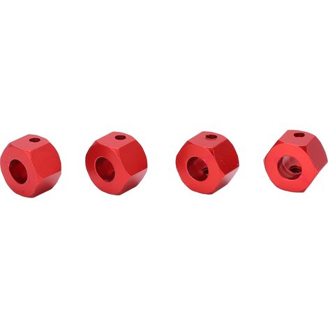 Adaptateur de moyeu hexagonal pour roue RC Traxxas 1/10 (rouge, 8 mm) (1/5)