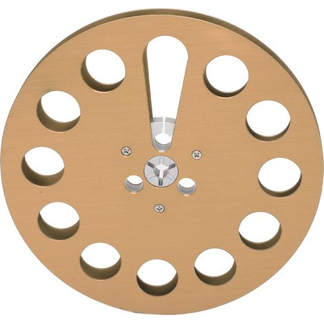 Bobine de bande magnétique vide 1/4 7 pouces en alliage d'aluminium, ouverture universelle à 11 trous, pièce de machine d'enregistrement, bobine réceptrice dorée (1/5)