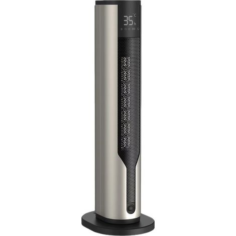 Chauffage, radiateur soufflant en céramique PTC, tête vibrante à télécommande verticale, peut être chauffé à une heure fixe (1/4)