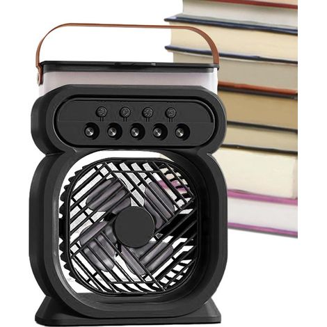 Ventilador de niebla，ventilador portátil con niebla，Enfriador de aire USB silencioso Humidificador USB con 3 velocidades