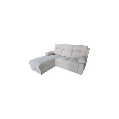 DIVANO ANGOLARE 3P RECLINER PENISOLA SX BEIGE