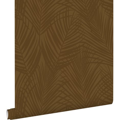 papier peint feuilles de palmier jaune ocre - ESTAhome (1/5)