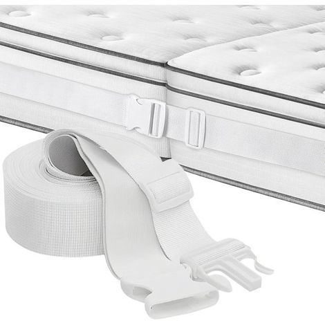 Cale de matelas - Fixation pour matelas - Sangle de matelas - 10 m de long - Pour 2 matelas et sommiers - Robuste et facile à monter - Pour la maison et l'hôtel - Empêche le glissement et le basculeme (1/5)