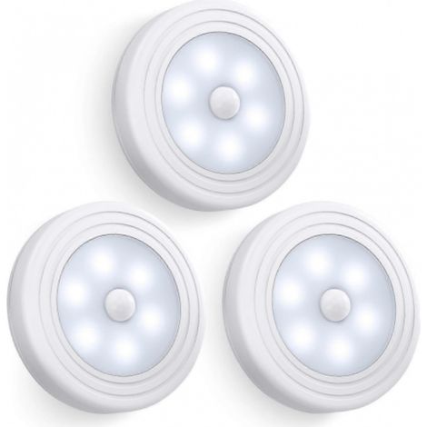 Lampe à détecteur de mouvement, lampe de placard, applique murale, fixation sans outil, fonctionne sur piles, veilleuse LED, idéale pour les escaliers (1/5)