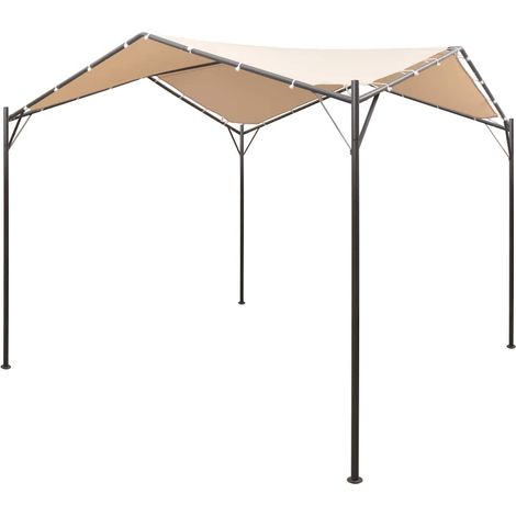 Chapiteau tente-Tente de réception 4 x 4 m Beige Acier (1/5)