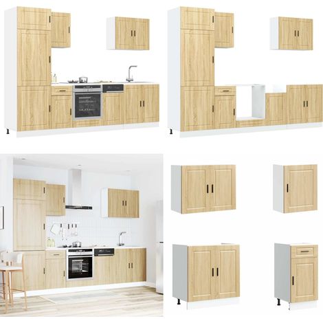 vidaXL 7-tlg. Küchenschrank-Set Kalmar Sonoma-Eiche Holzwerkstoff (1/5)