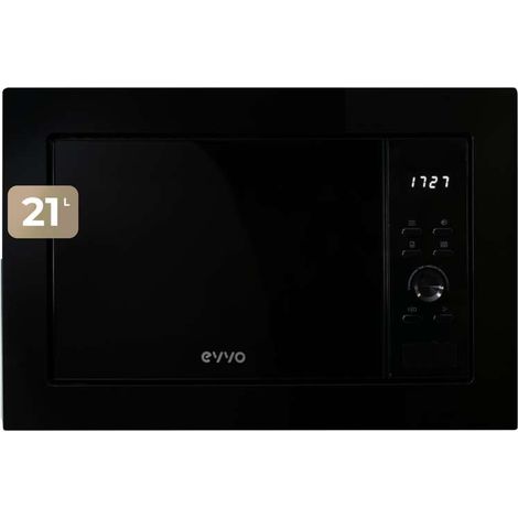 Micro-ondes encastrable EVVO Mi30 Black, 21 L, micro-ondes avec fonction gril, écran digital, verrouillage enfant et minuterie (1/5)
