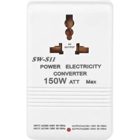 Jeffergarden SW S11 150W convertisseur de tension élévateur et abaisseur double transformateur 220V à 110V/110V à 220V prise CN (1/5)
