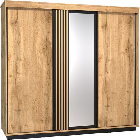 Armario Tenodeu 123 , 224x240x66cm, Puertas de armario: Correderas, Número de estantes: 0