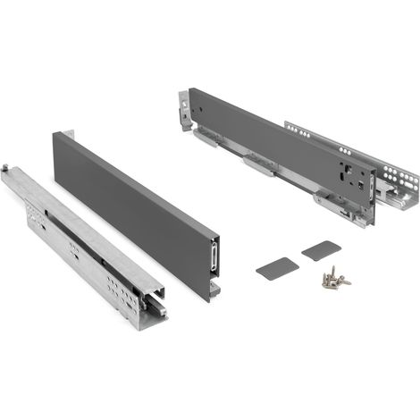 CAJÓN QUBE PUSH EXTRACCIÓN TOTAL ACABADO ANTRACITA H90, H120, H185