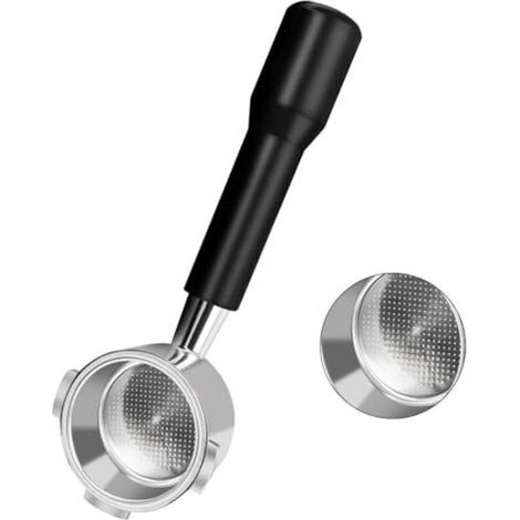 Porte-filtre Philorn sans fond 51 mm à 3 oreilles, avec tamis à café moulu - Compatible avec les machines DeLonghi Dedica EC680/EC685, et tamis en acier inoxydable (1/5)