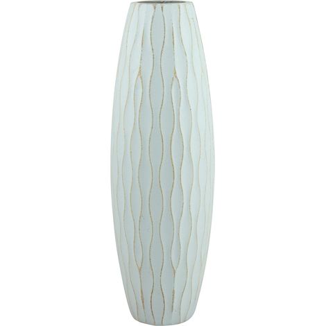 Vase en Bois texturé Vintage, Bleu océan pâle, 30,5 cm (1/5)