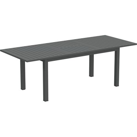 Tavolo da giardino estensibile in alluminio grigio 160/220 x 90 cm (1/5)