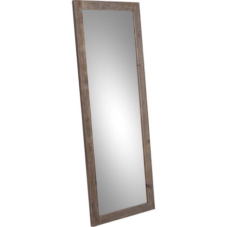 Espejo rectangular de madera marrón 70x3x180h cm