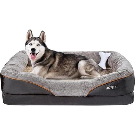 Orthopädisches Hundebett mit Memory Foam, waschbarem Bezug, Größe L (1/5)