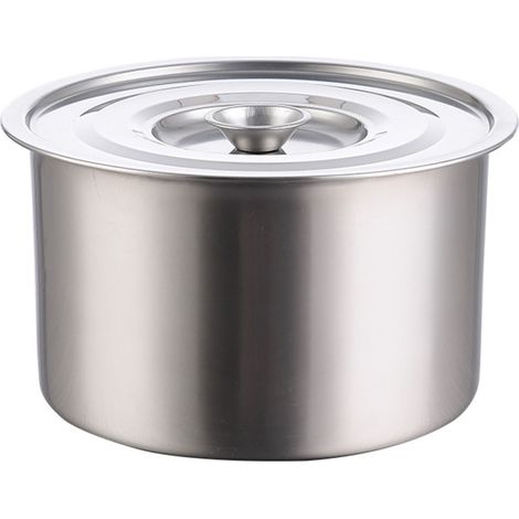 Leicht zu reinigender, hitzebeständiger, multifunktionaler Edelstahltopf mit Deckel Suppentopf zum Würzen von Eiern 12 cm / 4,7 Zoll (1/5)